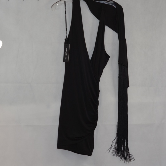 Marciano Guess Black Dress with Scarf SZ L NWT - Picture 2 of 11